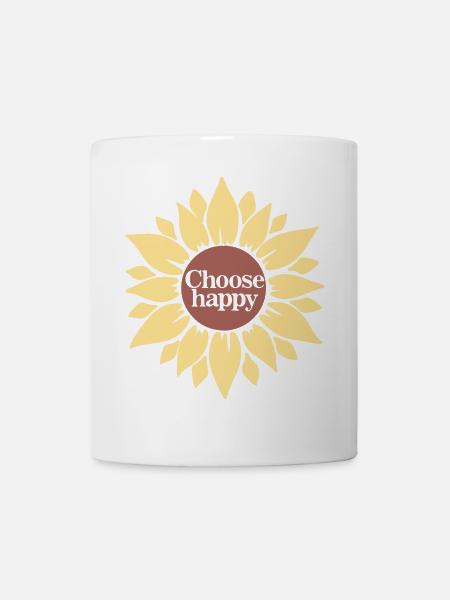 Wählen Sie Happy - Tasse - Weiß