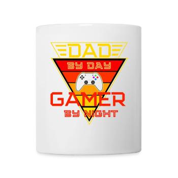 Dad by Day Gamer by Night - Tasse - Weiß - Vorne