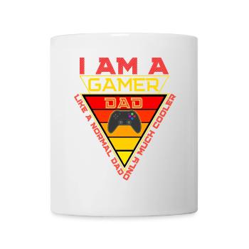 Gamer Dad Dreiecksabzeichen - Tasse - Weiß - Vorne