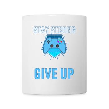 Never Give Up Gamer Hymne auf - Tasse - Weiß - Vorne