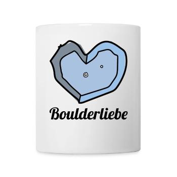 boulderliebe blau text - Tasse - Weiß - Vorne