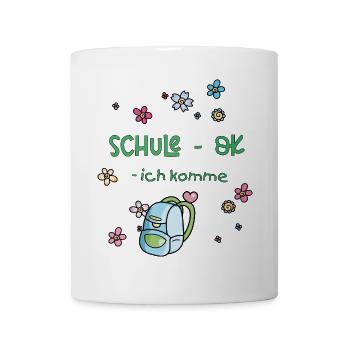 Schule, Einschulung - Tasse - Weiß - Vorne