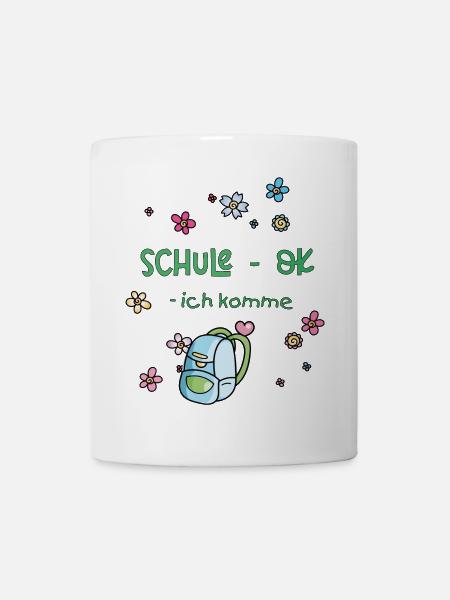 Schule, Einschulung - Tasse - Weiß