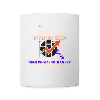 Montez de niveau en solo, jouez avec d’autres - Mug blanc - blanc - Devant