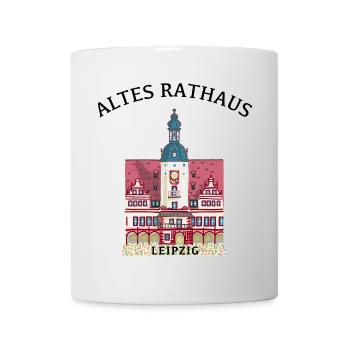 Kultiges Altes Rathaus Leipzig, Sachsen - Tasse - Weiß - Vorne