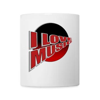 Ich liebe Musik - du auch? - Tasse - Weiß - Vorne