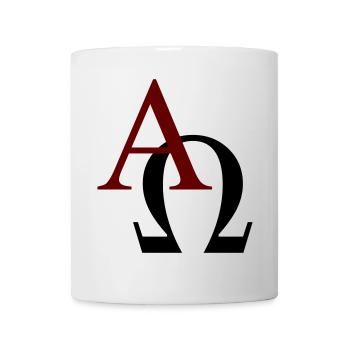 Alpha und Omega - Tasse - Weiß - Vorne