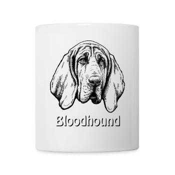 Bloodhound Portrait - Tasse - Weiß - Vorne