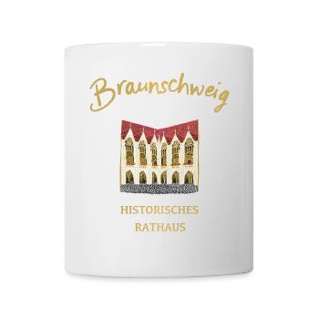 Historisches Rathaus Braunschweig, Niedersachsen - Tasse - Weiß - Vorne