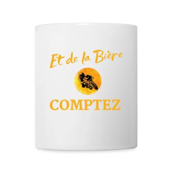 Motos et bière: Comptez sur moi - Mug blanc - blanc - Devant