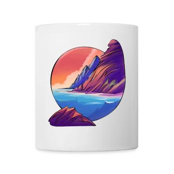 Sonnenaufgang Meer Insel Urlaub - Tasse - Weiß - Vorne
