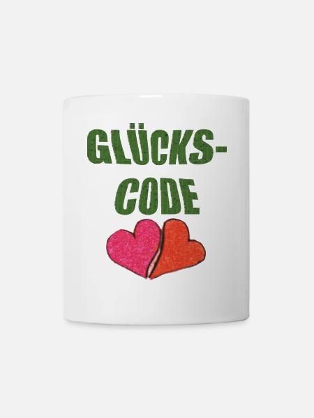 glückscode - Tasse - Weiß