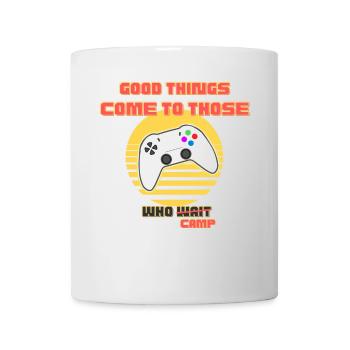 Retro Arcade Gaming Camp Logo - Mug - white - Front