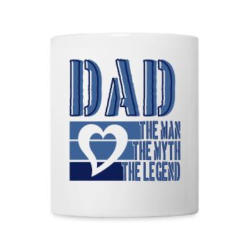 PAPA THE MAN THE MYTH THE LEGEND BLUE HEART - Mug - white - Front