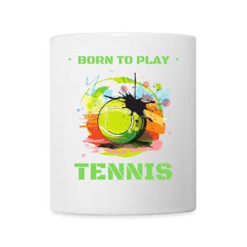 Born to play Tennis - T-Shirt Amoureux du Tennis - Mug blanc - blanc - Devant