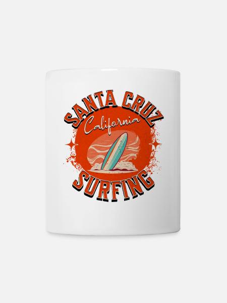 Santa Cruz Californie Surf - Mug blanc - blanc