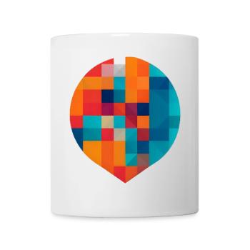 Bunte Geometrie - Tasse - Weiß - Vorne