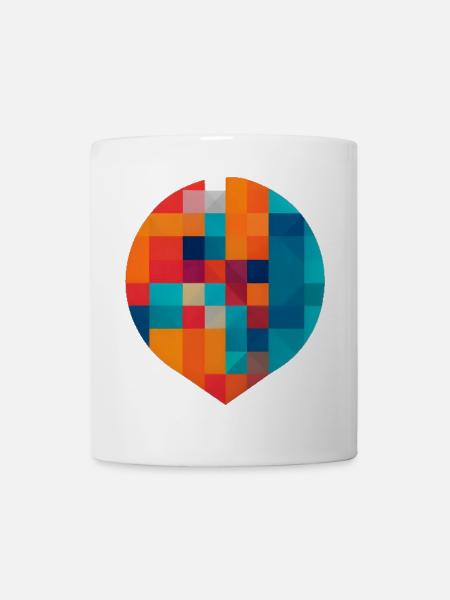 Colorful geometry - Mug - white