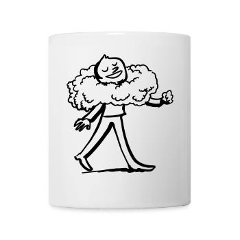 Heiter, beschwingt und verträumt durch´s Leben - Tasse - Weiß - Vorne