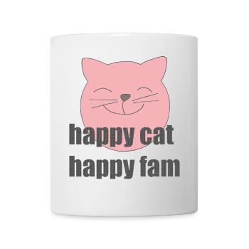 Chat heureux - Mug blanc - blanc - Devant