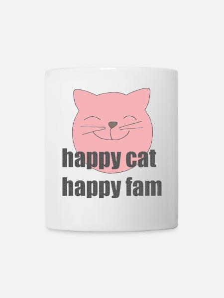 Happy Cat - Mug - white