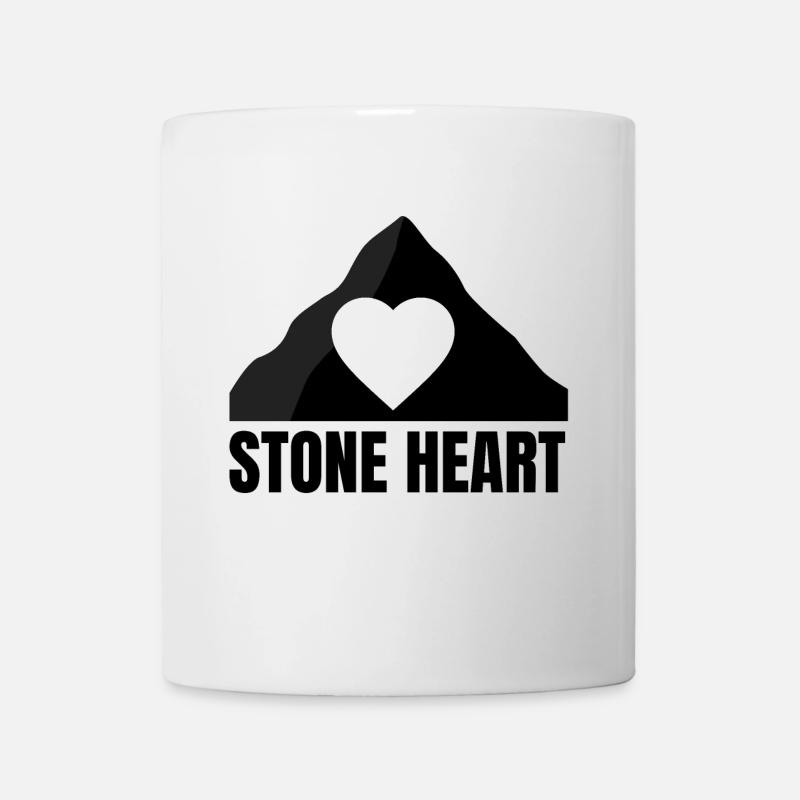 STEINERNES HERZ - Tasse - Weiß