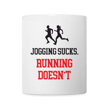 Jogging Sucks. Running Doesn't. - Mug - white - Front