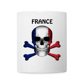 Skull Jolly Roger Pirate Flag France R6Z - Mug - white - Front