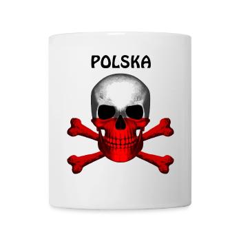 Skull Jolly Roger Pirate Flag Polska R6Z - Mug - white - Front