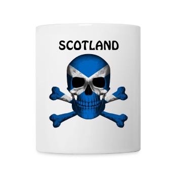 Skull Jolly Roger Pirate Flag Scotland R6Z - Mug - white - Front
