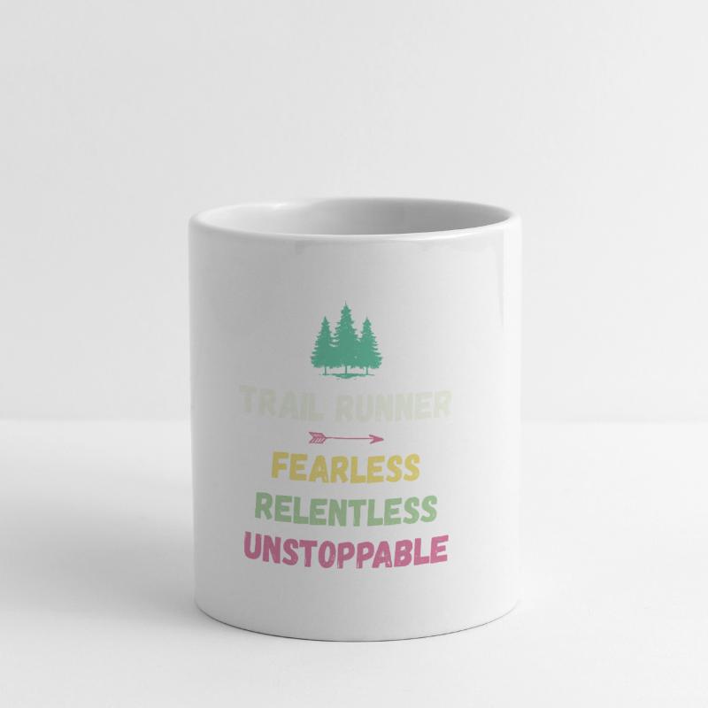 Trail Runner - Intrépide. Implacable. Imparable. Mug blanc