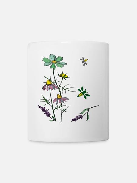 Bienen, Kräuter, Natur - Tasse - Weiß