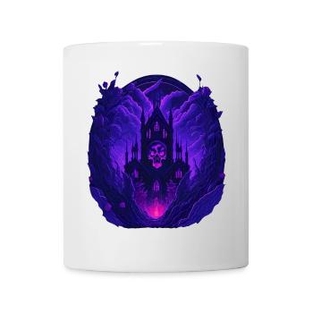 neon gothic architecture gothic castle - Mug - white - Front
