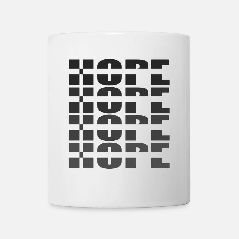 Hope Grid: Monochrome Typographic Matrix - Mug - white