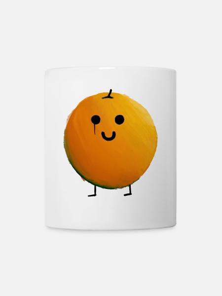 Orange - Tasse - Weiß