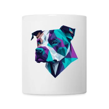 American Staffordshire Terrier - Tasse - Weiß - Vorne