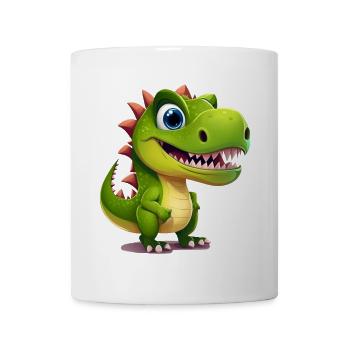 Sunny Green Dino Smile T-Design - Tasse - Weiß - Vorne