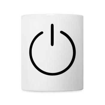 Ein uns Aus Knopf - Tasse - Weiß - Vorne