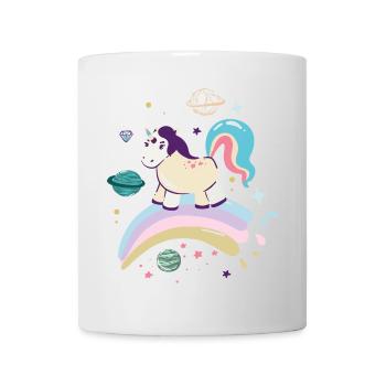 Licorne céleste sur arc-en-ciel - Mug blanc - blanc - Devant