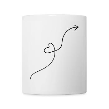 Flèche du cœur - Mug blanc - blanc - Devant