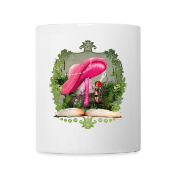 Fée mignonne avec champignon fantastique - Mug blanc - blanc - Devant