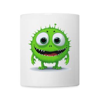 Petit monstre vert - Mug blanc - blanc - Devant