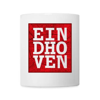 Eindhoven capital letters on city map - Mug - white - Front