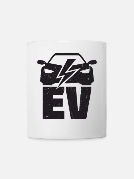 EV - Véhicule électrique pour les fans de voitures électriques - Mug blanc - blanc