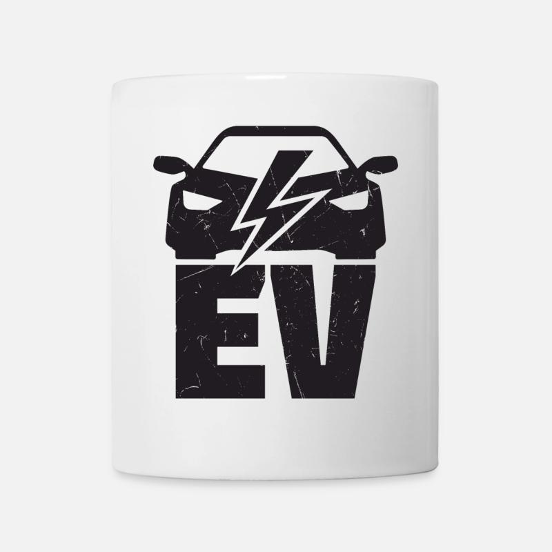 EV - Véhicule électrique pour les fans de voitures électriques - Mug blanc - blanc