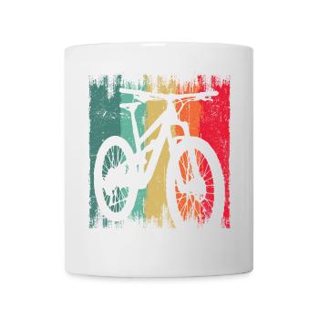 Rainbow Grunge Bicycle Silhouette - Mug - white - Front