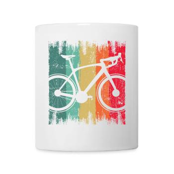 Rainbow Graffiti Bike Silhouette - Mug - white - Front