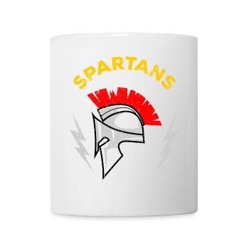Spartan Mohawk Helm - Tasse - Weiß - Vorne