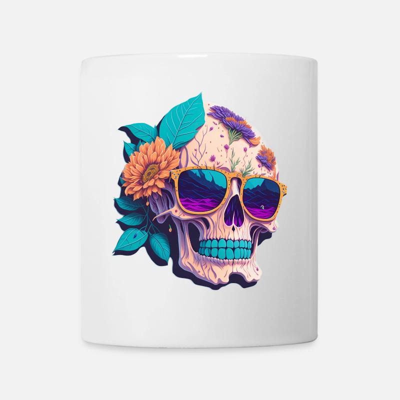 Totenkopf - Tasse - Weiß