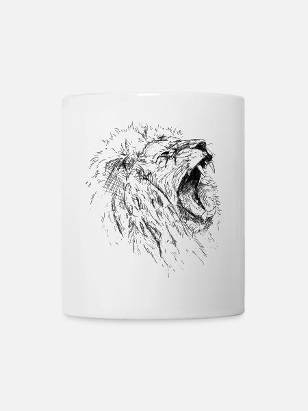 Löwe - Tasse - Weiß